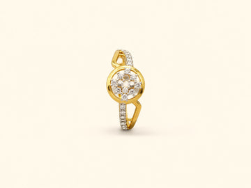 22K Hallmarked Gold Sparkle Ring