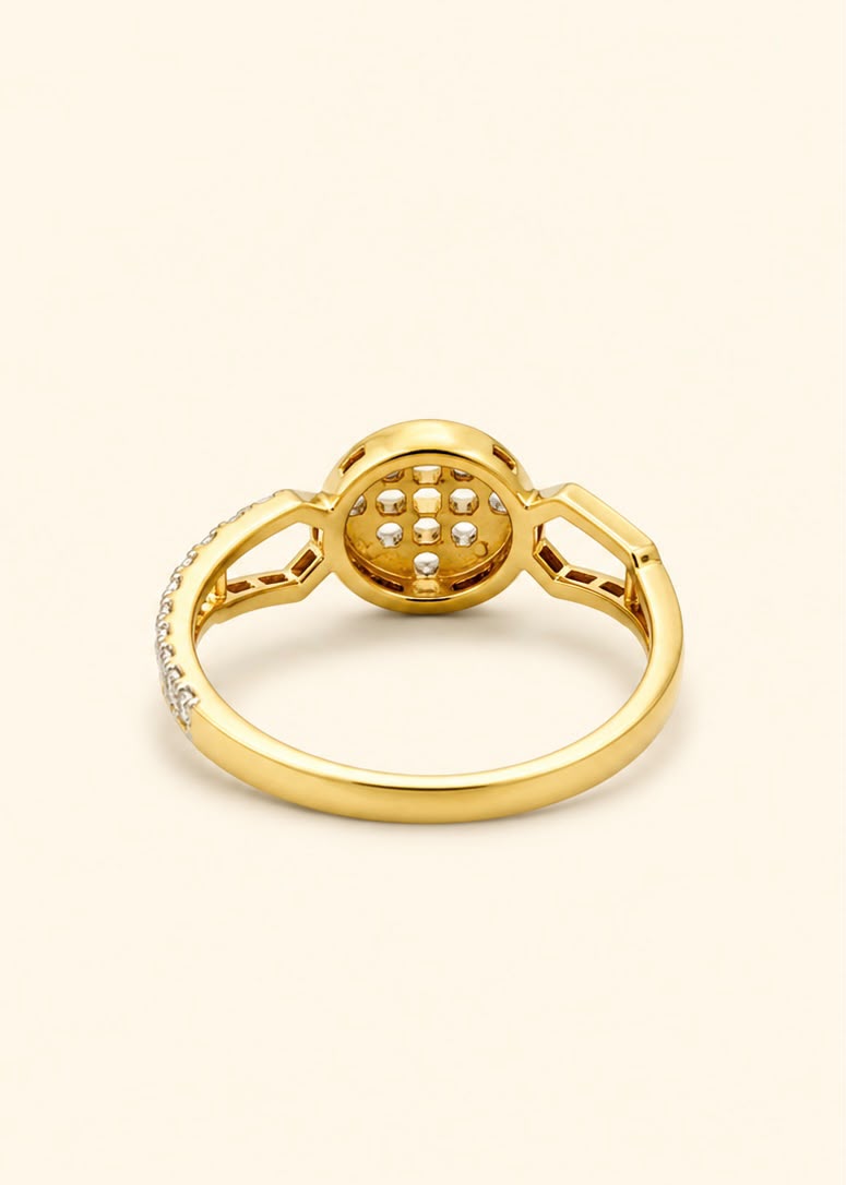 22K Hallmarked Gold Sparkle Ring