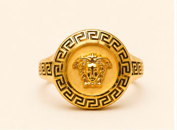 22K Gold Versace Inspired Statement Ring
