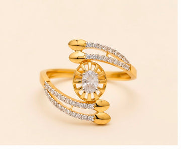 22K Hallmarked Gold Wrap Ring