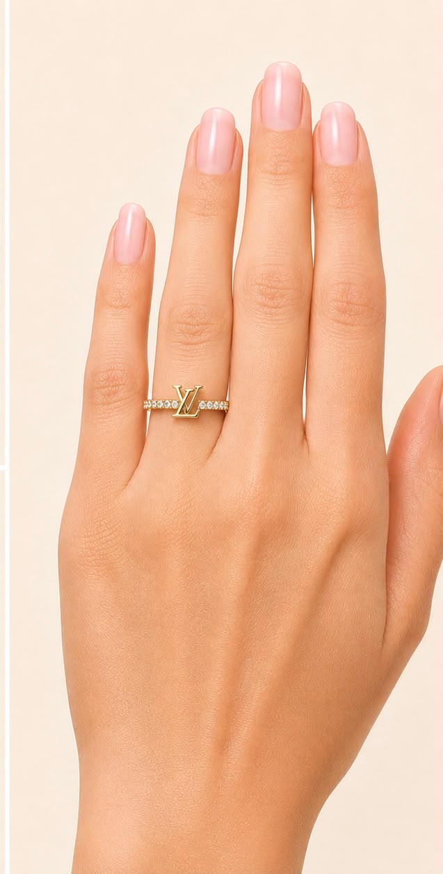 LV Inspired 22K Gold Ring