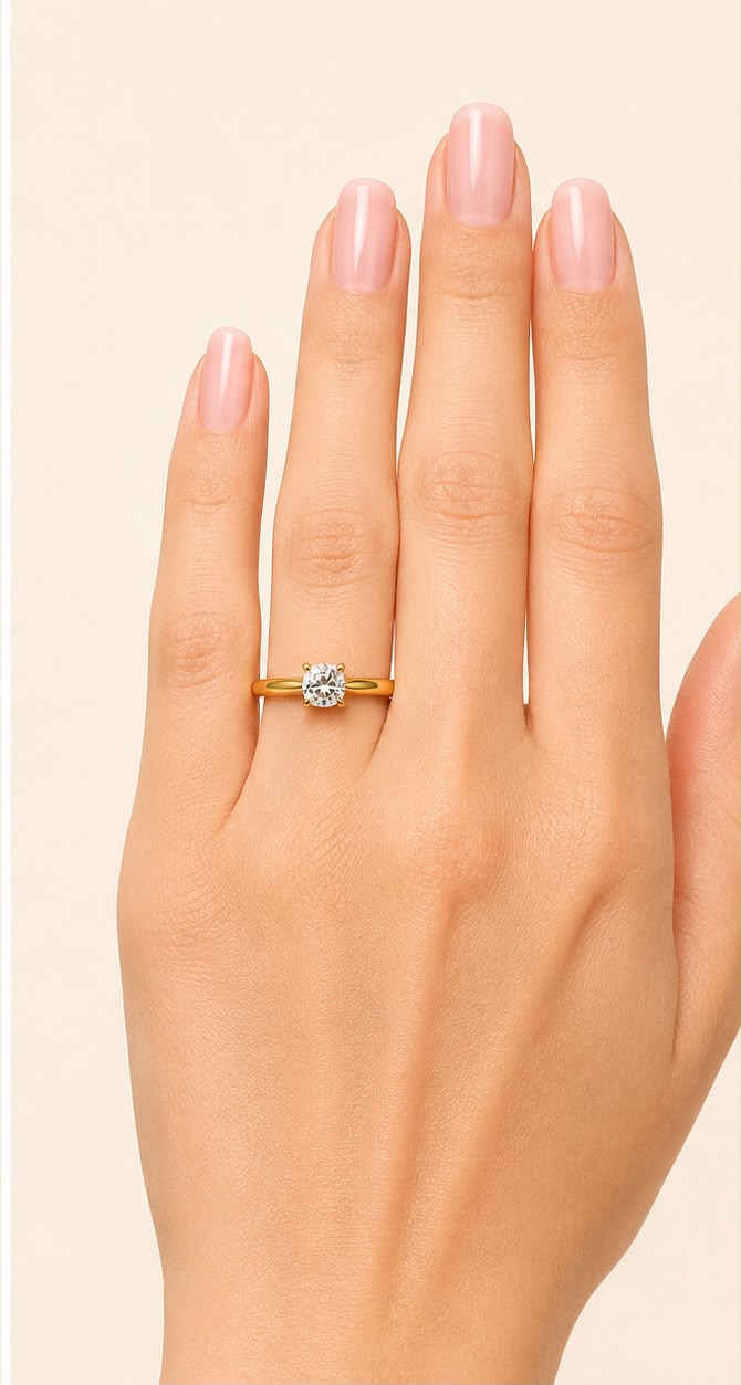 22K Gold Minimalist Ring