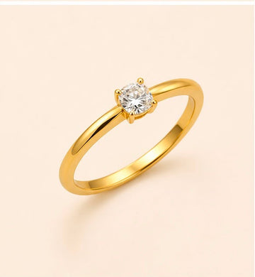 22K Gold Minimalist Ring