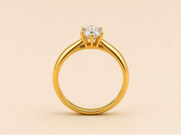 22K Gold Everyday Solitaire Ring