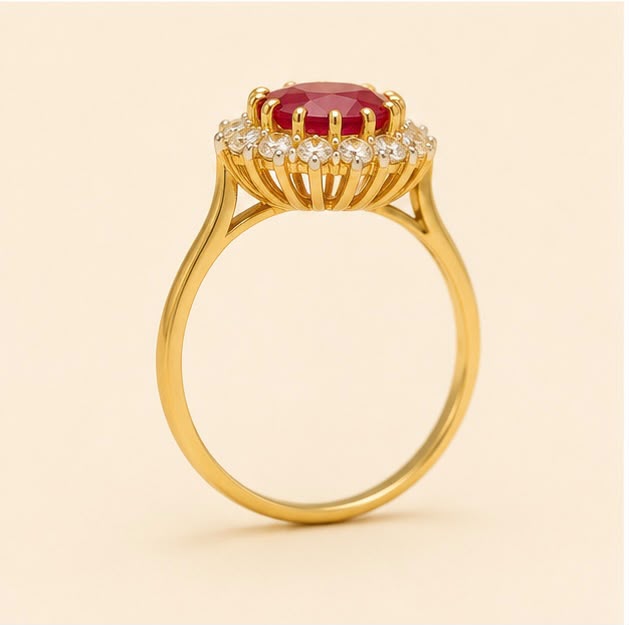 Majestic Ruby Gold Ring