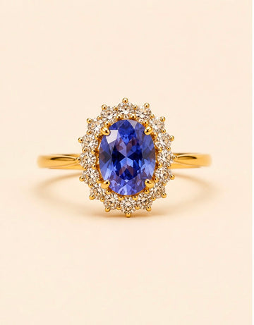 Royal Blue Sapphire Gold Ring