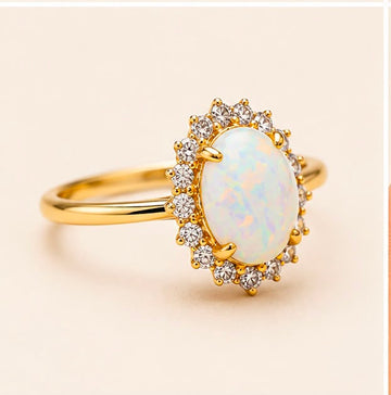 Opal Bloom Gold Ring