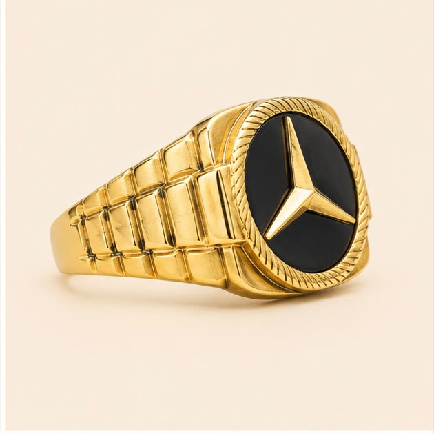 Signature Mercedes Inspired 22k Gold Ring