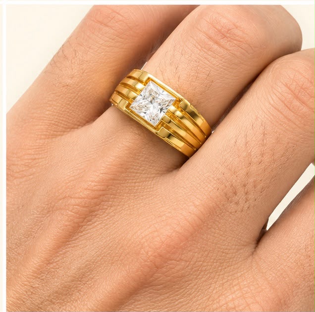 Signature Square 22k Gold Ring