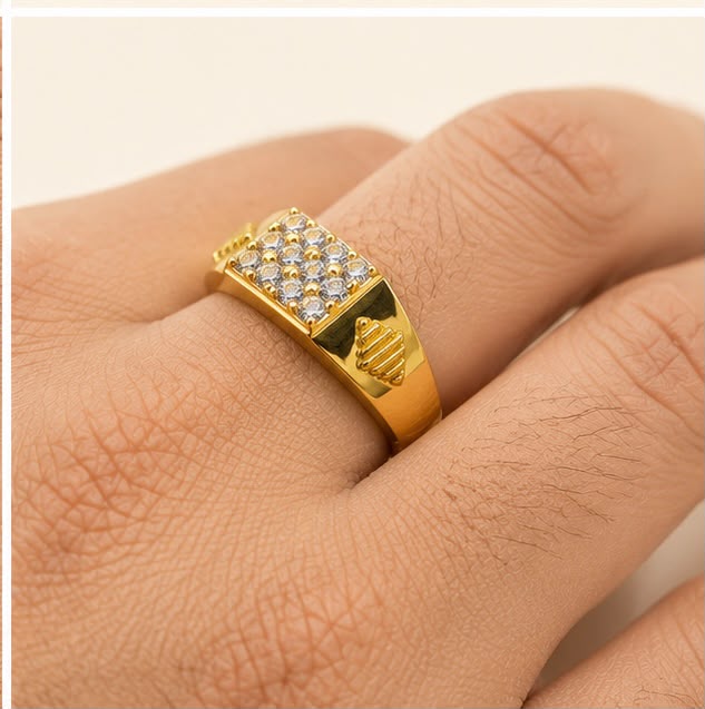 Legacy Square 22k Gold Ring