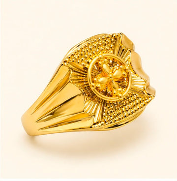 Royal Starburst 22k Gold Ring