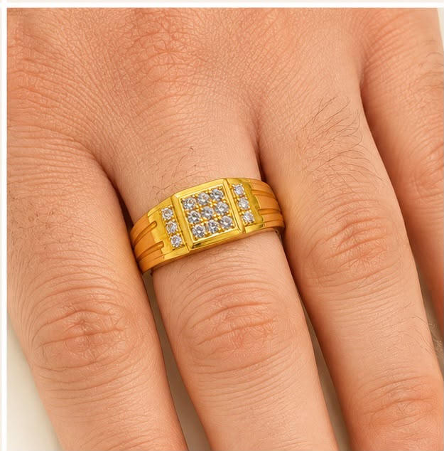 Elite Cluster 22k Gold Ring