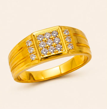 Elite Cluster 22k Gold Ring