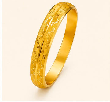 Signature Pattern 22k Gold Bangle