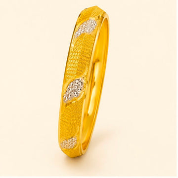Luxury Two Tone 22k Gold Bangle