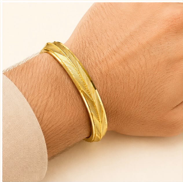 Fine Pattern 22k Gold Kada