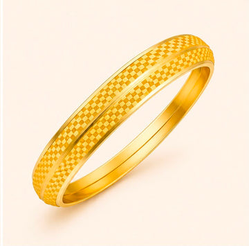 Checker Pattern 22k Gold Kada