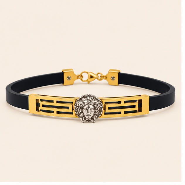 Versace-Inspired 22k Gold Bracelet