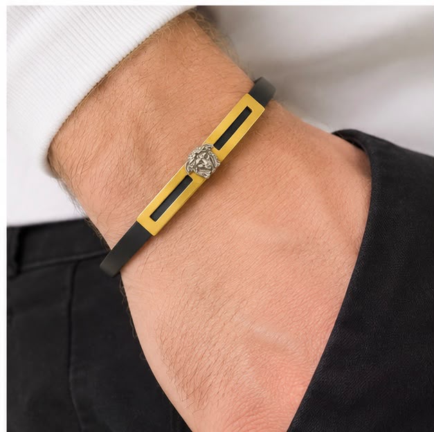 Versace Black Luxury 22k Gold Bracelet