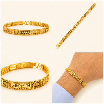 Classic Greek 22k Gold Bracelet