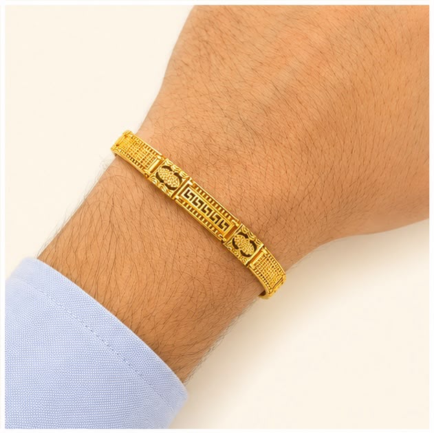 Classic Greek 22k Gold Bracelet