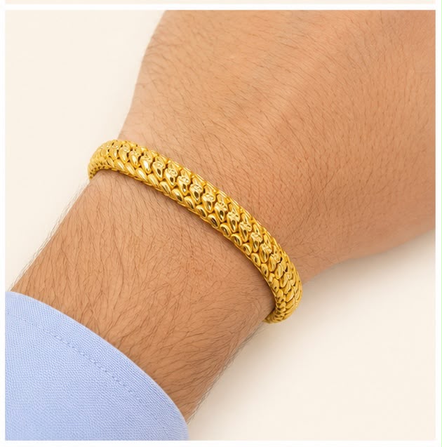 Cuban Link 22k Gold Bracelet
