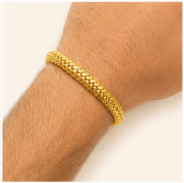 Heritage Cuban 22k Gold Bracelet
