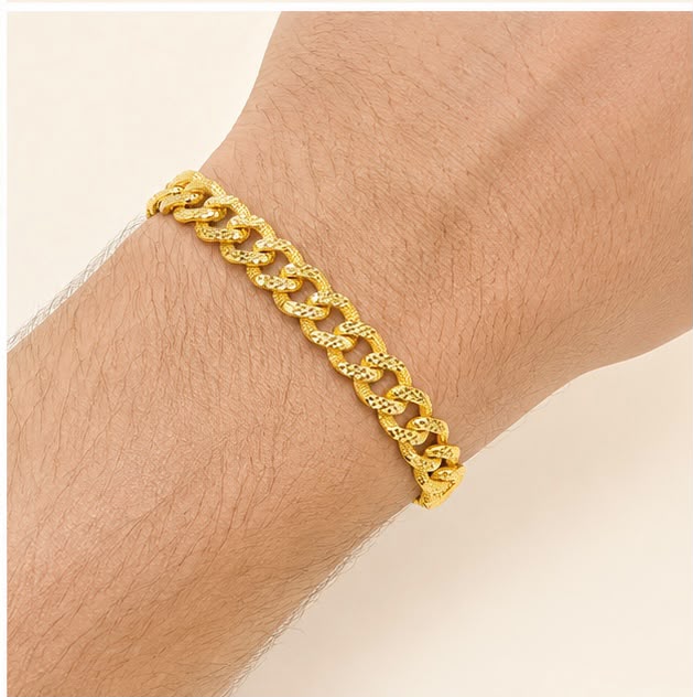Premium Cuban 22k Gold Bracelet