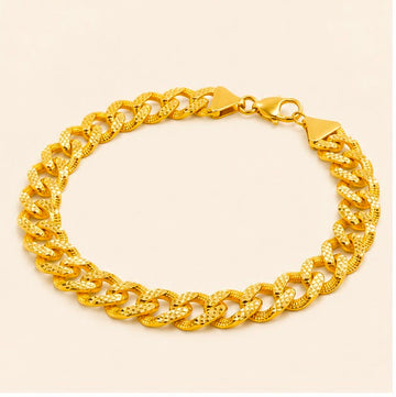 Premium Cuban 22k Gold Bracelet