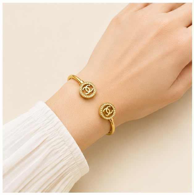 Chanel-Inspired Luxury 22k Gold Bracelet
