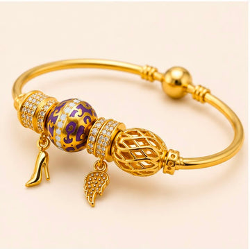 Chic Charm 22K Gold Bracelet