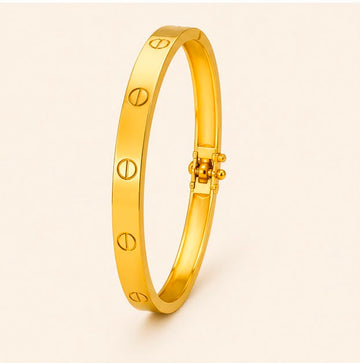 Cartier-Inspired 22k Gold Bracelet