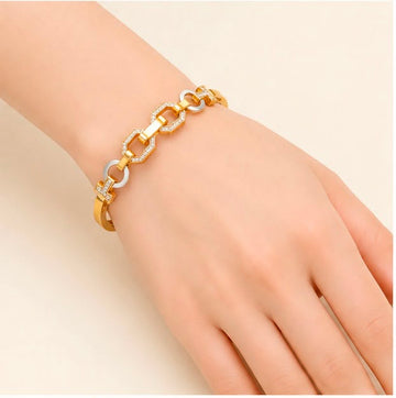 Interlocking 22K Gold Bracelet