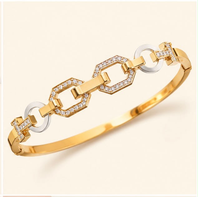 Interlocking 22K Gold Bracelet