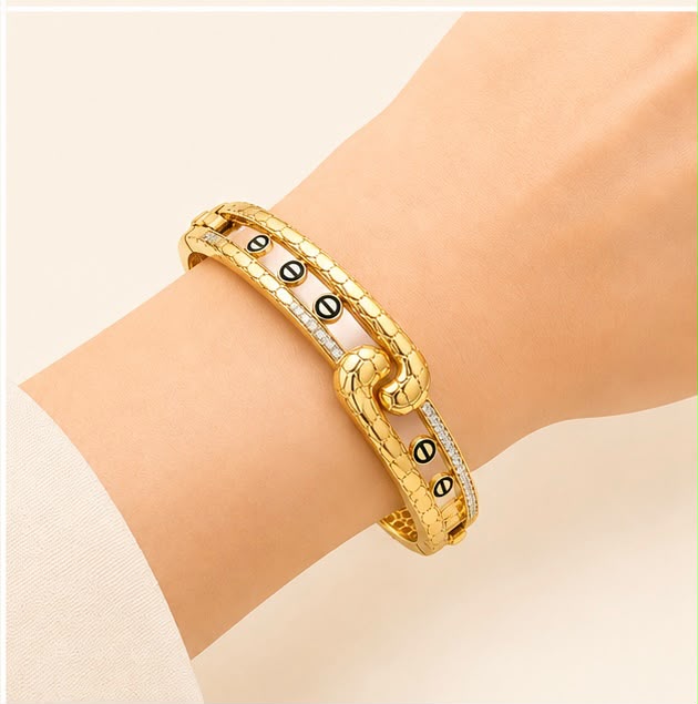 Designer Snake 22K Gold Bracelet
