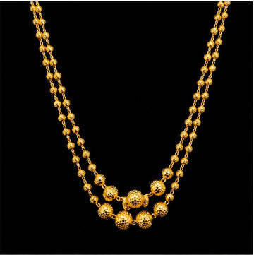 Double Beaded Mala 22K Gold Chain