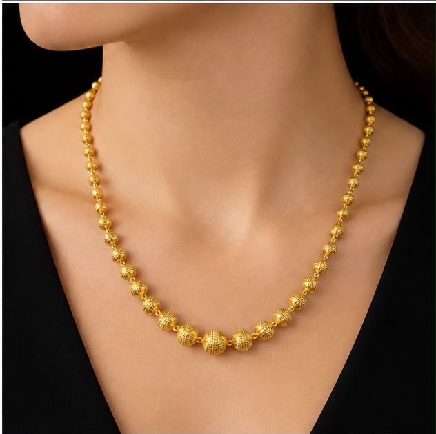 Trending Bead Mala 22k Gold Chain