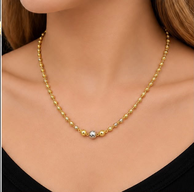 Elegant Bead 22K Gold Chain
