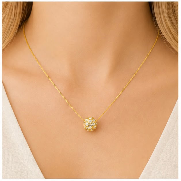 Galaxy Ball 22K Gold Pendant
