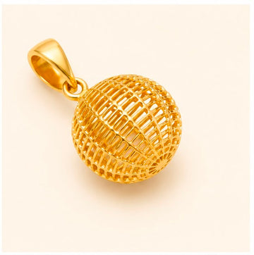 Hollow Globe 22K Gold Pendant