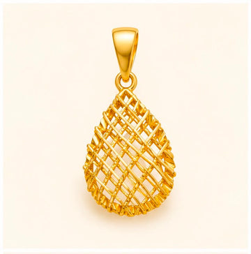 Net Weave 22K Gold Pendant