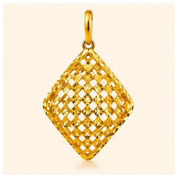 Modern Lattice 22K Gold Pendan