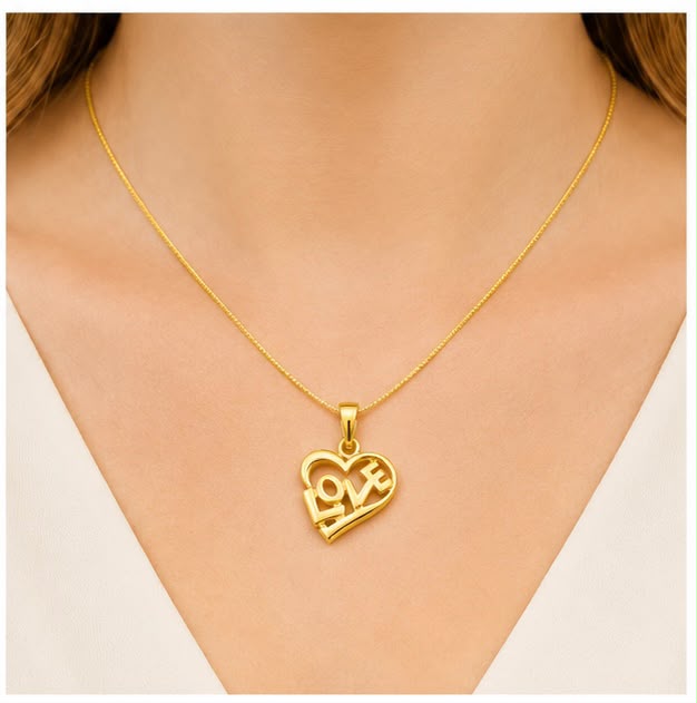 Love Heart 22K Gold Pendant