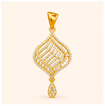 Golden Crystal Flow 22K Gold Pendant