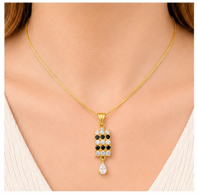 Midnight Spark 22K Gold Pendant