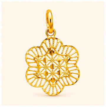 Petal Bloom 22K Gold Pendant