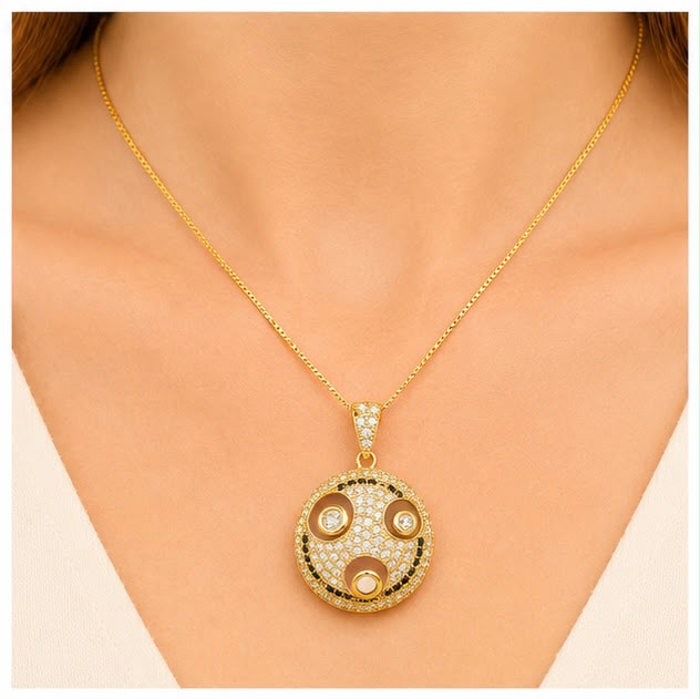 Cosmic Halo 22K Gold Pendant