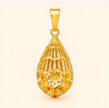 Hexagon Drop 22K Gold Pendant