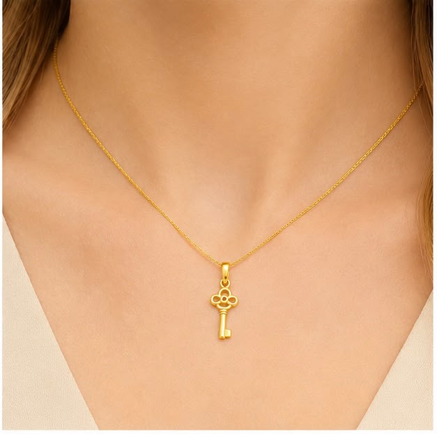 Golden Key 22K Gold Pendant
