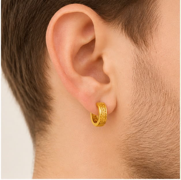 Versace 22k Gold Hoops